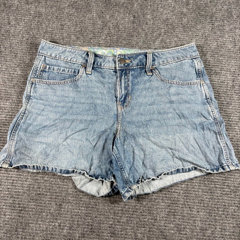 Hollister Denim Shorts Womens 10 Blue Excellent Low Rise Baggy Light Wash